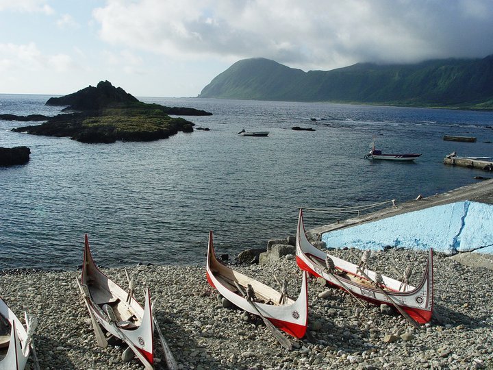Traditional boats on orchid Island
