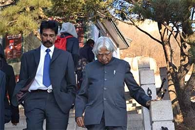 Dr APJ Abdul Kalam with his Private Secretary Harry Sheldon.