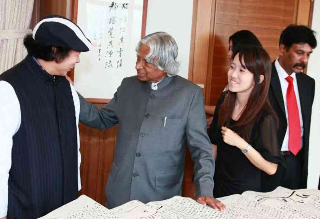 Yu Hsi, Dr APJ Kalam, and Harry Sheridon in Taiwan.